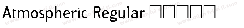 Atmospheric Regular字体转换
